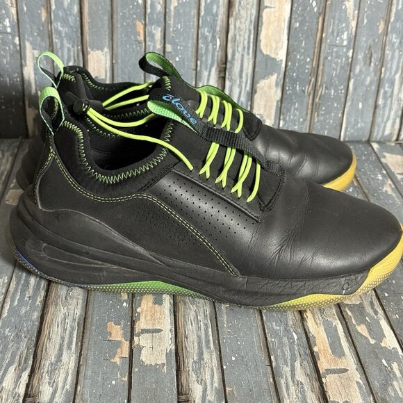 Clove Shoes Womens 7 Black Neon Green Comfort Nursing Work Hospital Sneakers - Picture 3 of 8